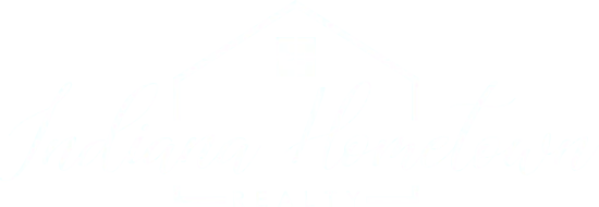 Logo of Indiana Hometown Realty featuring a stylized house outline with the company name in cursive and block lettering.